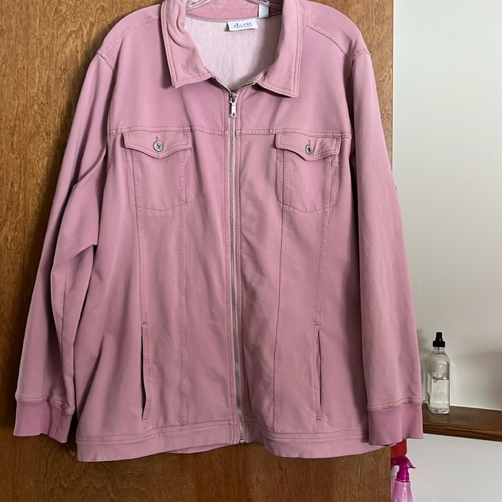 Ladies denim style knit jacket